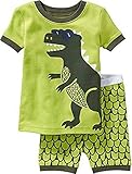 エ二プリス(Anyprize)キッズ2-7歳 "Dinosaur" Boys'100％綿半袖パジャマ ルームウェア半袖パジャマ寝間着上下セット (5歳100-110cm)