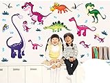 【ufengke】漫画、動物、恐竜壁飾 子供の部屋と保育園の取り外し可能な壁のステッカー 　 壁画