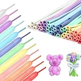 FineGood アート 細長風船 混色50PCS マジックバルーン マカロンカラー アート マジックバルーン ツイス 飾り付け お祝い用 誕生日 結婚式 （細長型 マカロンカラー） (50)