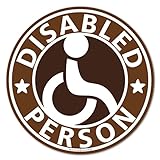 【マグネット】車椅子マーク マグネット ステッカー/身障者マーク 福祉車両 車いす 車イス(en） (ブラウン)