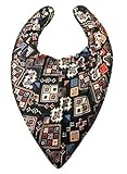 Adult Bib Bandana Special Needs Dribble Bib 2 Pack 1 x Black/White Circles 1 x Black/Coloured Aztec 
