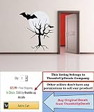 壁デカールハロウィンツリーMoon Bat Holidayアート装飾Kidsパニックルームベッドルームウィンドウホームステッカーaa382 38" Tall x 33" Wide aa382
