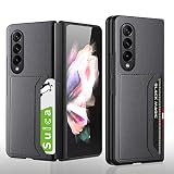 Galaxy Z Fold3 5G ケース カード収納 背面2枚 ギャラクシー フォールド3 カード 背面 適用 SC-55B docomo SCG11 au 耐衝撃 ハードケース SC55B スマホケース GalaxyZFold3ケース galaxyzFold3 カバー ポケット付き zFold3 スマホケース ギャラクシーzフォールド3ケース ギャラクシーz フォールド3 SC-55Bケース SCG11ケース 【GoKIGIoD】 背面ポケット 携帯カバー カード入れ マグネットな ネイビー