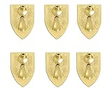 OOK 55003 Shield Picture Hanger Supports Up to 20 Pounds, Brass, 6-Count [並行輸入品]