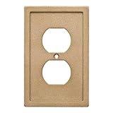 Franklin真鍮w30352 – 365-c Tumbled Textured Tile SingleデュプレックスFaux Stone壁スイッチプレート/プレート/カバー、ダークサンド
