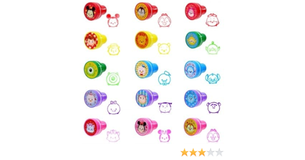 Amazon Disney ディズニー ツムツム 丸型 スタンプ 15個 入り Part スタンプ おもちゃ