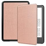 【PCATEC】 Amazon Kindle 第11世代 2022 保護ケース PUレザー 薄型 軽量 カバー (ローズゴールド)