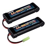 NASTIMA 電動ガン バッテリー 8.4V 1300mAh エアガン ニッケル水素バッテリー【2個セット】東京マルイ対応 次世代電動ガン交換用ミニS NiMH水素電池 TOKYO MARUI Mini-S AKS74U AKS74U M4A1互換電池 増量使用時間33%アップ