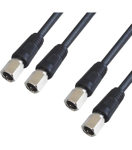 Amazon | 国内資材メーカー製 屋内用 アンテナケーブル 黒 50cm S5C