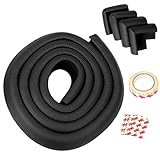 JNTworld ケガ防止! コーナークッション コーナーガード 赤ちゃん/ベビー/お子様やご年配の方 自由DIY テーブル/ベビーベッド/柱の角などにも 【4m＋コーナーパット４個+3M両面テープ付