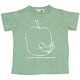 【本体綿100％】2016年 夏物 はらぺこあおむし 天竺 線描きプリント 半袖Ｔシャツ THE WORLD OF ERIC CARLE グリーン◇95cm