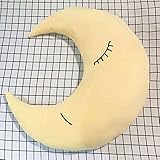 Dolland 超可愛 ソフト ムーン抱き枕 クッション 子どもの玩具 ちょい寝 寝具 ぬいぐるみ 萌え 幼児の仲間 やさしい材料 誕生日 プレゼント (イエロー)