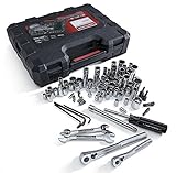 Craftsman 108 pc機械ツールセットwith品質ポイントソケットレンチとアクセサリーOne 1 / 4 "ドライブクイックリリースラチェット