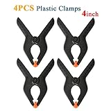 KKmoon 4個組 ハンドクランプ 4インチ 樹脂ナイロント製 DIY工具 木工用 樹脂ナイロント製 スプリングクランプ 固定クランプ