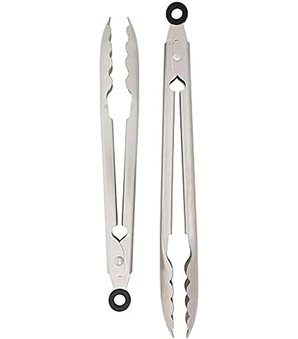 Cuisinart Set Di 2 Pinze Da Cucina In Acciaio Inox - 17,8 Cm E 22,9 Cm, Con Impugnatura Antiscivolo E Chiusura Di Sicurezza - CTG-00-2TNG - 2