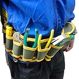 amzmonnsuta　多機能 小型腰袋オックスフォード布製　庭手入れ・園芸・電気工事用ウエストバッグポーチ　ガーデニングツールバッグ　道具袋 　修理工具入ツール袋 ツールキャリー