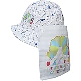 【本体綿100％】2016年 はらぺこあおむし 日よけ付帽子 THE WORLD OF ERIC CARLE ブルー◇50cm
