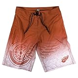 Detroit Red Wings NHL「グラデーション」メンズBoardshorts Swim Trunks S レッド