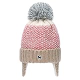 SFGHOUSE ニット帽 ニットハット 耳保護 ベビー 子供 キッズ 男の子・女の子 秋冬 防寒 防風 (ピンク)