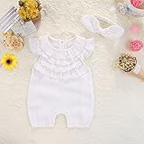 Setaria Viridis 夏 ベビー ロンパース 半袖 柔らか カバーオール 新生児 ベビーパジャマ 赤ちゃん ベビー服 連体服 プレゼント 出産祝い (白い, ５０)