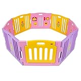 HPD Baby Playpen Kids 8 Panel Safety Play Center Yard Home Indoor Outdoor Pink Girls by HPD Baby n K