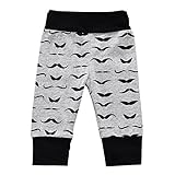 サクララ(Sakulala) ベビー服 子供服 キッズ ズボン ヒゲ柄 ロングパンツ 赤ちゃん レギンス 男女兼用 お着替え簡単 新生児 満月 出産祝い プレゼント インナー パンツ 0~2歳