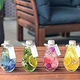 ビンの中におとじ込められたおしゃれな植物や花と液体 「ハーバリウム」 お祝い 誕生日プレゼントやインテリアに癒やしの空間 （フルカラー）