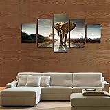 Framed 5 Panels Modern Home Wall Decor Painting Print on Canvas Wall Picture for Home Decoration