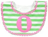 Mud Pie Baby-Girls Newborn O Girl Initial Bib, Pink, One Size by Mud Pie