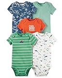 カーターズ Carter's 男の子用 BOY 恐竜 ボーダー 半袖ボディースーツ5枚セット 出産祝い プレゼント (6months(61-67cm))［並行輸入品］ [並行輸入品]