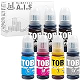 【A.I.S】 TOB ７本セット (PGMB×2/PB/C/M/Y/GY) 顔料マットブラック２本 トビバコ エプソン用 互換インクボトル QR WEB説明書付き A.I.S製
