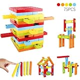 Soniビルディングブロックセット、Stem教育Building Toys for Boys and Girls Kids Stacking Toys withストレージbag-75 PCで5色、クラ