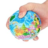 解凍のおもちゃ、Stress ReliefワールドマップFoam PalmボールボールAtlas Globe Planet Earthボールby dacawin Da-001490
