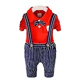 (ベビーゴー)babygo ベビー服 上下 セットアップ 赤ちゃん服 男の子 肌着 長袖 レッド 90