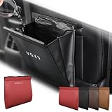 KINKA 車用ゴミ箱 ヴォクシー VOXY 80系 90系対応 マグネット 車用収納ケース 後部座席 フック付き ゴミ入れ 5kg 車 カー用品 収納 車用 ゴミ箱 小物入れ 便利グッズ PUレザー 大容量 マグネット 防水 多機能(レッド)