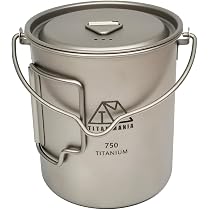 Amazon.co.jp: TITAN MANIA(チタンマニア) クッカー チタン製 750ml 蓋
