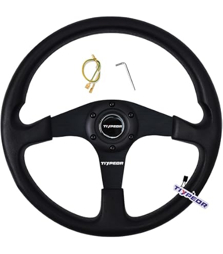 Amazon | TIYPEOR ウッド ステアリング 38Φ 15インチ 6穴 ハンドル