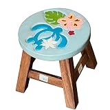 手作り ウッドスツール ロータイプ ホヌ&ハイビスカス 2207-2067
