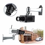 INSMA Fake Wireless Rotation Surveillance Dummy PTZ IP Motion Sensor Security Camera silver [並行輸入品]