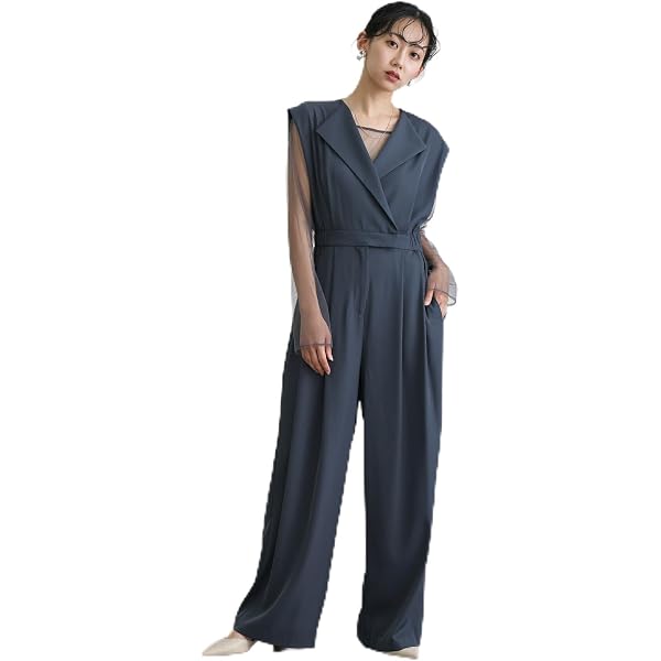 Amazon.co.jp: [niana] カシュクールデザインパンツドレス パーティー