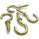 20ピース/セット1/2インチ真鍮メッキカップフック背負っネジぶら下げ帽子コートハンガー高品質