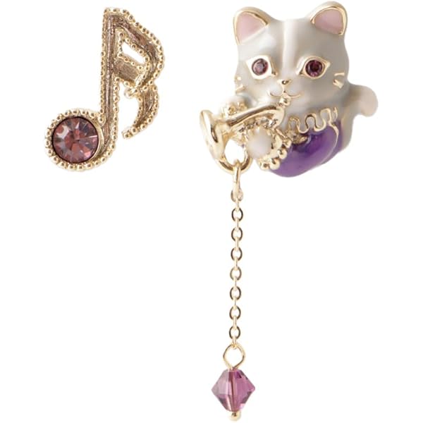 Amazon | [アナスイ]猫モチーフ ピアスSAMA1496 XV | ピアス 通販