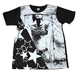 セクシー ビキニ 女 ガン ピストル 星柄 スター ストリート系 メンズTシャツ 半袖 [並行輸入品]
