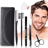 眉毛セット 眉毛ハサミ セット ハサミ メンズ用 ハサミ メイク 眉毛セット 眉毛 はさみ まゆげ ハサミ メンズ レザーケース付き 旅行