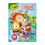 Crayola Nursery Rhymes Coloring Book with Stickers, 96 Coloring Pages, Gift for Kids, Ages 3, 4, 5, 6, Multicolor