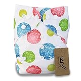 iZiv新生児1厚いおむつ付きオーガニック幼児防水/調整/再利用可能/洗えるポケット布おむつのフィット赤ちゃん0.5-3歳(カラフルなボール)
