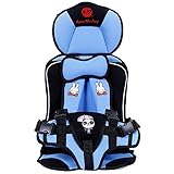 ElecTown　自動車 チャイルドシート 簡易 携帯式１歳から5歳まで対応　取り付け簡単　子供　キッズ　幼児用 学童用 (Blue)