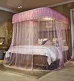 LIQICAI 蚊帳 高密度メッシュカバー 頑丈なステンレススチールブラケット 2.1メートルの高さ、 2種類 2つのサイズ マルチカラーオプション ( 色 : ピンク ぴんく , サイズ さいず :