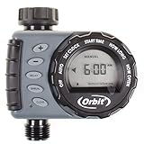 Orbit Digital Hose Sprinkler Irrigation Timer for Vacation Lawn, Plant, and Garden Watering (1 Valve