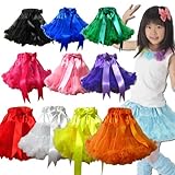 TUTU チュチュスカート12色揃ってとってもカラフル フリフリチュチュ tutu スカート (サイズ(XL)110-120 ウエスト 52cm スカート丈 31cm, グリーン)
